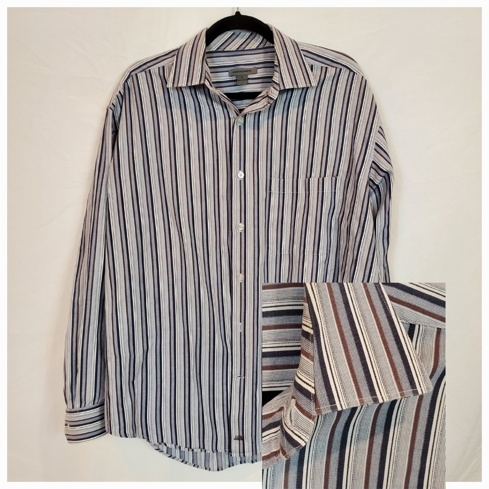 Johnston & Murphy striped button down shirt
